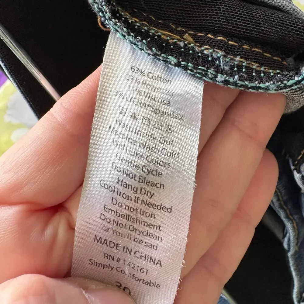 Lularoe Women's Magic Waist Medium Wash Skinny Jeans - Size 30 - Mid Rise Waist